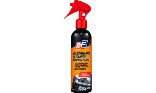 Полироль салона Ruseff Dashboard Cleaner & Polish Gloss, для кожи, резины и пластика, с приданием блеска, с антистатическим эффектом, бутылка с триггером 250мл, арт. 12356N