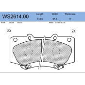 Колодки тормозные дисковые Jeenice, комплект на ось (4 шт), арт. WS2614.00