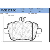 Колодки тормозные дисковые Jeenice, комплект на ось (4 шт), арт. WS2921.00