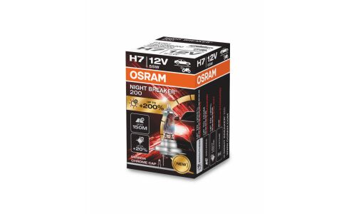 Лампа галогенная Osram Night Breaker 200 H7 (PX26d, T11) 12В, 55Вт, 3550К, 1 шт, арт. 64210NB200