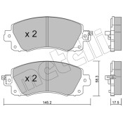 Колодки тормозные дисковые Metelli, арт. 22-1161-0
