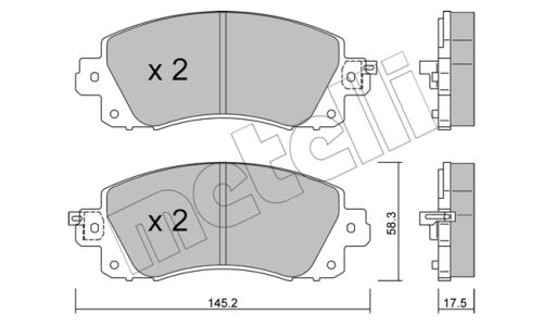 Колодки тормозные дисковые Metelli, арт. 22-1161-0