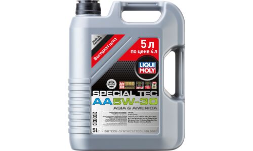 Масло моторное Liqui Moly Special Tec AA 5w30 синтетическое, API SP, ILSAC GF-6A, для бензинового двигателя, 5л, арт. 39043