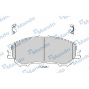 Колодки тормозные дисковые Mando, передние, комплект на ось (4 шт), арт. MBF015288