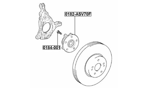 Ступица колеса Febest, передняя, арт. 0182-ASV70F