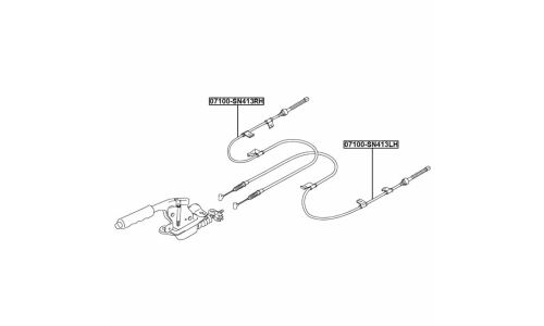 Трос ручного тормоза Febest, правый, арт. 07100-SN413RH
