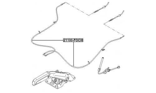Трос ручного тормоза Febest, арт. 21100-FOCIII