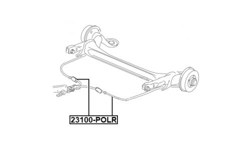 Трос ручного тормоза Febest, арт. 23100-POLR
