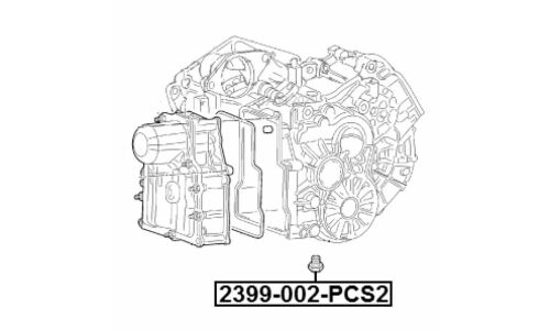 Пробка сливная масляного картера (2 шт. в упаковке) | прав/лев Febest, арт. 2399-002-PCS2