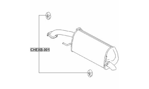 Крепление выхлопной трубы Febest, арт. CHEXB-001