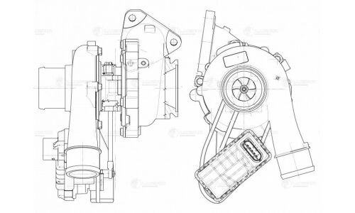 Турбокомпрессор для а/м PSA Boxer (11-)/Jumper (11-) 2.2D E-5 (GTB1749VK) Luzar, арт. LAT 2021