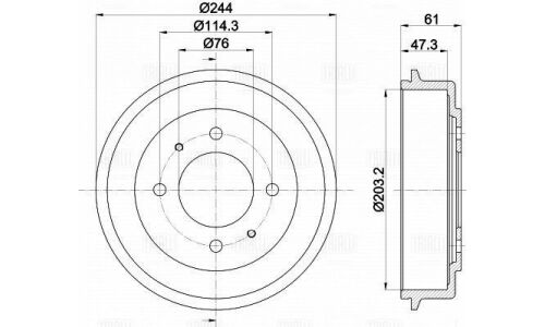 Барабан тормозной Trialli, арт. TF 051135