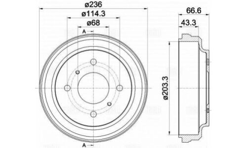 Барабан тормозной Trialli, для Nissan Almera Classic, арт. TF 214625