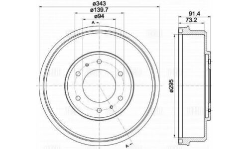 Барабан тормозной Trialli, арт. TF 531373