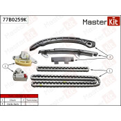 Комплект цепи ГРМ Master KiT, арт. 77B0259K