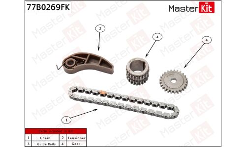 Комплект цепи масляного насоса Master KiT, арт. 77B0269FK