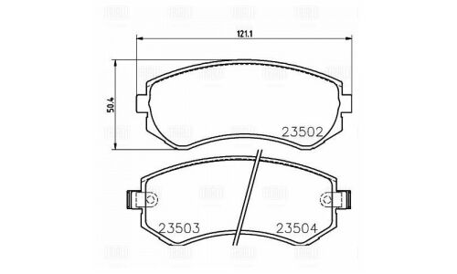 Колодки тормозные дисковые Trialli задние, комплект на ось (4 шт), арт. PF 4303