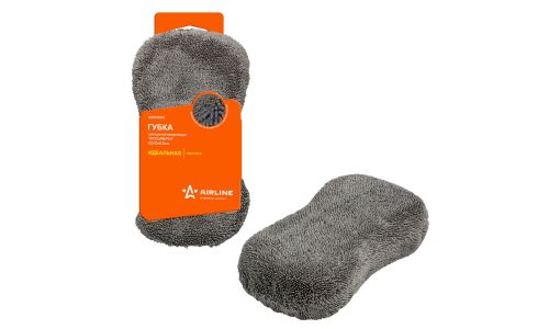 Губка-шиншилла микроворс Восьмерка (22*12*5,5 см) AIRLINE, арт. ABKN004