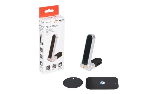 Держатель для телефона Airline, в дефлектор, магнитный, серый, арт. AMS-U-18