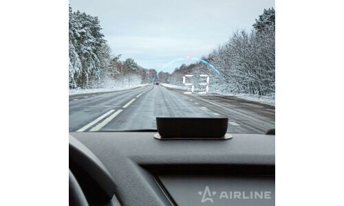 Дисплей проекционный Airline, на торпедо, проекция на лобовое стекло, 12В, разъём OBD-II, арт. ALAA003
