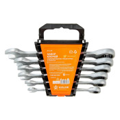 Набор комбинированных ключей Airline с трещоткой и держателем, от 8мм до 17мм, комплект 6 предметов, арт. AT-6-50