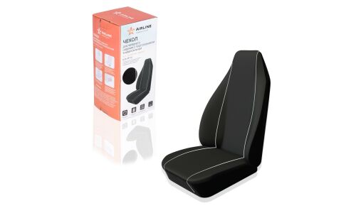 Чехол Airline, для передних сидений, полиэстер, черный цвет, 1 предмет, арт. ACS-PP-01