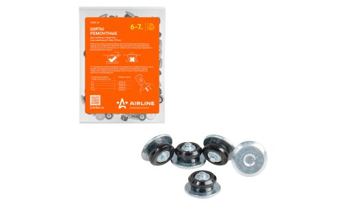 Шипы ремонтные 6-7 мм, 100 шт. в пакете с навершием AIRLINE, арт. ATRK-14