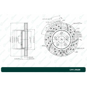 Диск тормозной перфорированный вентилируемый  GFR-21160R правый G-brake, арт. GFR21160R