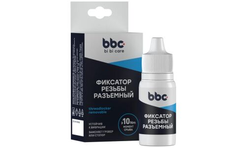 Фиксатор резьбы BiBiCare Threadlocker Removable, разъёмный, с защитой от коррозии, флакон 6мл, арт. 4407