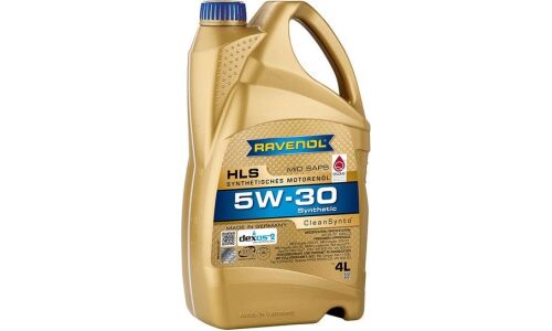 Масло моторное Ravenol HLS 5w30, синтетическое, API SN/CF, ACEA C3, универсальное, 4л, арт. 1111119-004-01-999