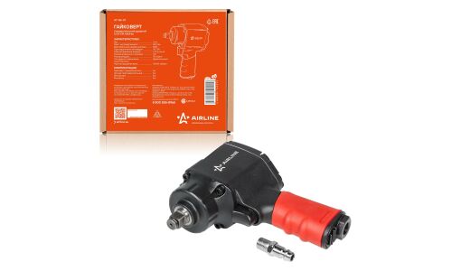 Гайковёрт пневматический Airline, ударный, с квадратом 1/2, 550Нм, для крепежей M20, арт. AT-IW-07