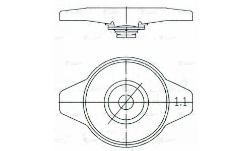 Крышка радиатора Luzar, 1.1кгс/см², для Toyota Avensis / Camry / RAV4, арт. LL 1902