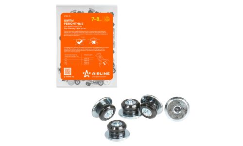 Шипы ремонтные 7-8 мм, 100 шт. в пакете с навершием AIRLINE, арт. ATRK-15