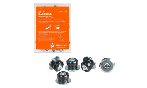 Шипы ремонтные 8-9 мм, 100 шт. в пакете с навершием AIRLINE, арт. ATRK-16