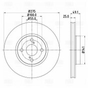 Диск тормозной для а/м Toyota Corolla (E12) (02-) d=275 | перед Trialli, арт. DF 190104