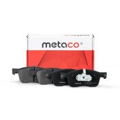 Колодки тормозные дисковые Metaco, передние, комплект на ось (4 шт), арт. 3000432