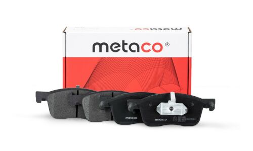 Колодки тормозные дисковые Metaco, передние, комплект на ось (4 шт), арт. 3000432