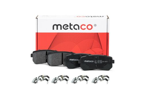 Колодки тормозные дисковые Metaco, задние, комплект на ось (4 шт), арт. 3010-267