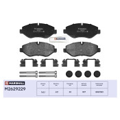 Колодки тормозные дисковые Marshall, передние, комплект на ось (4 шт), арт. M2629229