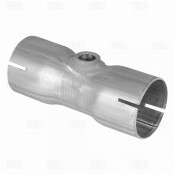 Вставка трубы глуш. под хомут, с гайкой под Л/З (нерж. алюм. сталь) d=55, L=150мм Trialli, арт. EMP 55150