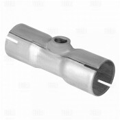 Вставка трубы глуш. под хомут, с гайкой под Л/З (нерж. алюм. сталь) d=45, L=150мм Trialli, арт. EMP 45150