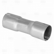 Труба выхлопная Trialli, прямая, длина 150мм, Ø45мм, нержавеющая (алюминизированная) сталь, арт. EMP 4545