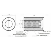 Стронгер Trialli, коллекторный, Ø100/55, длина 120мм, нержавеющая сталь, арт. ESM 10012055
