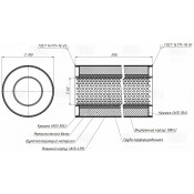 Стронгер Trialli, Ø100/60, длина 290мм, нержавеющая сталь, арт. ESM 10029060p