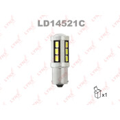Лампа светодиодная LYNXauto P21W (BA15s, S25), 12В, 21Вт, 7200К, 1 шт, арт. LD14521C