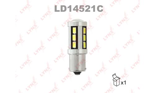Лампа светодиодная LYNXauto P21W (BA15s, S25), 12В, 21Вт, 7200К, 1 шт, арт. LD14521C