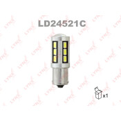 Лампа светодиодная LYNXauto P21W (BA15s, S25), 24В, 21Вт, 7200К, 1 шт, арт. LD24521C