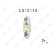 Лампа светодиодная LYNXauto Festoon (SV8.5, T11x31), 12В, 10Вт, 6800К, 1 шт, арт. LD13110