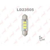 Лампа светодиодная LYNXauto Festoon C5W (SV8.5, T11x35), 24В, 5Вт, 6900К, 1 шт, арт. LD23505