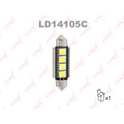 Лампа светодиодная LYNXauto Festoon (SV8.5, T11x41), 12В, 5Вт, 7000К, 1 шт, арт. LD14105C